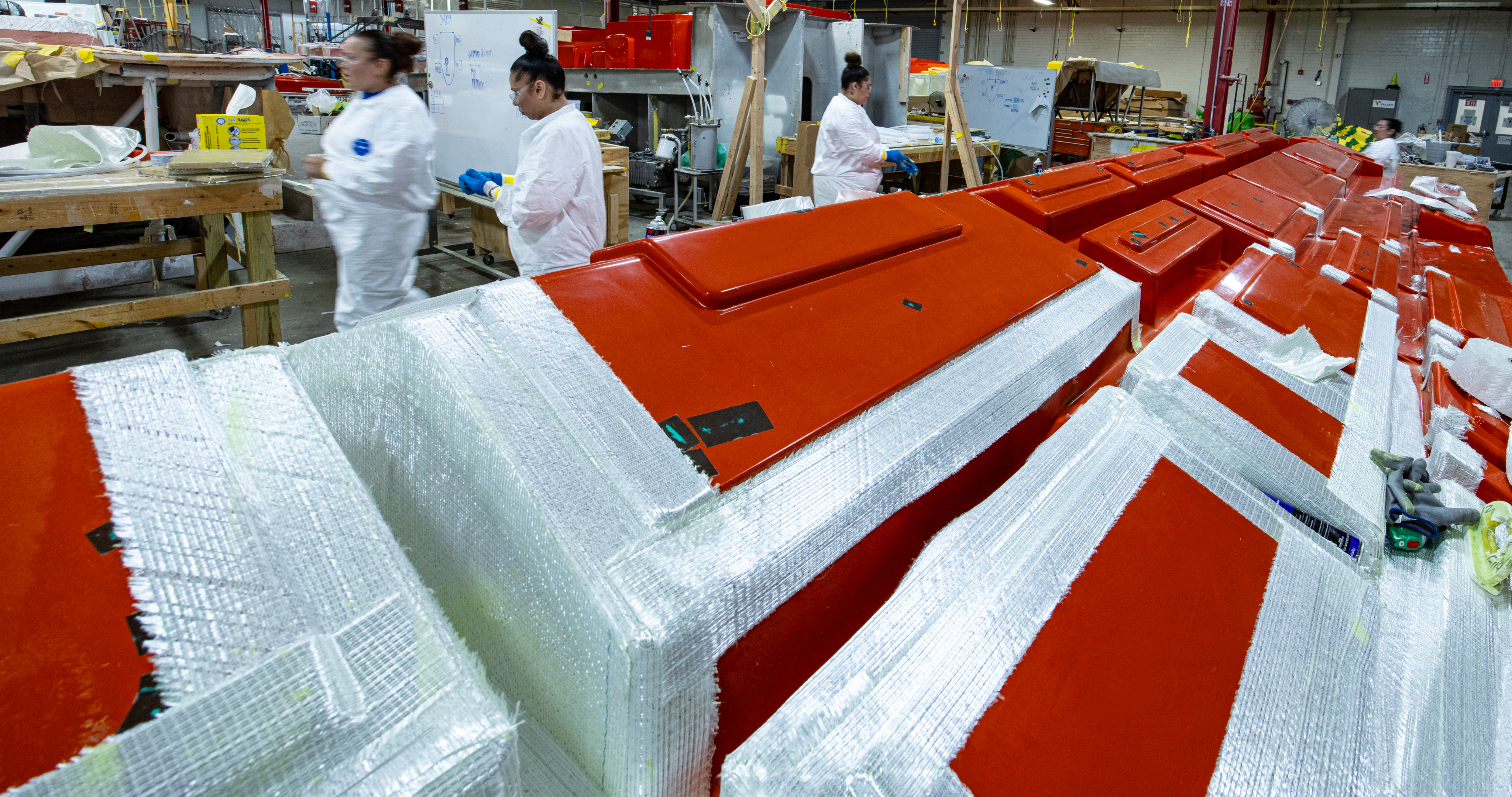 Aerospace composite hull construction